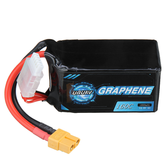 URUAV GRAPHENE V2.0 14.8V 1800mAh 160C 4S LiPo Battery XT60 Plug för FPV Racing Drone