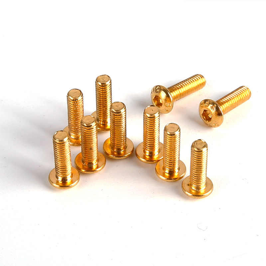 20PCS / Pack Gold YFS 12.9 Grade M3 Skruv M3 * 6 M3 * 8 M3 * 10 M3 * 14 M3 * 12 6mm 8mm 10mm 12mm 14mm Hexa Socket Head