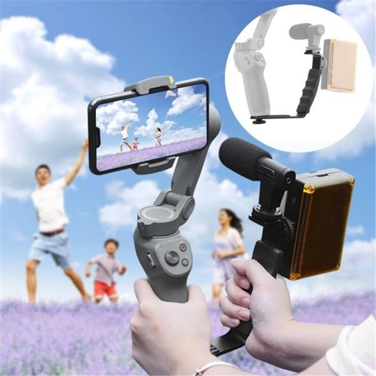 Mode handhållet L-Shape-handtagsfäste Gimbal Bracket Grip för OSMO Mobile 2 3