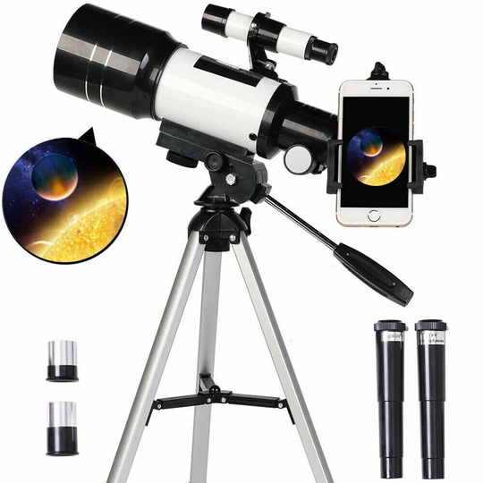 Professionellt astronomiskt teleskop 150X Refraktivt rymdteleskop Utomhusresespottkikare med stativ
