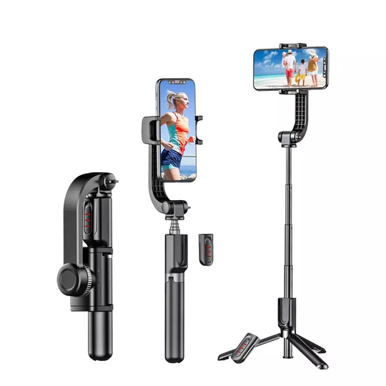 WS-19017-1 Aluminiumlegering Selfie Stick Telefon Shooting Stabilizer Anti-shake Handheld Gimbal för