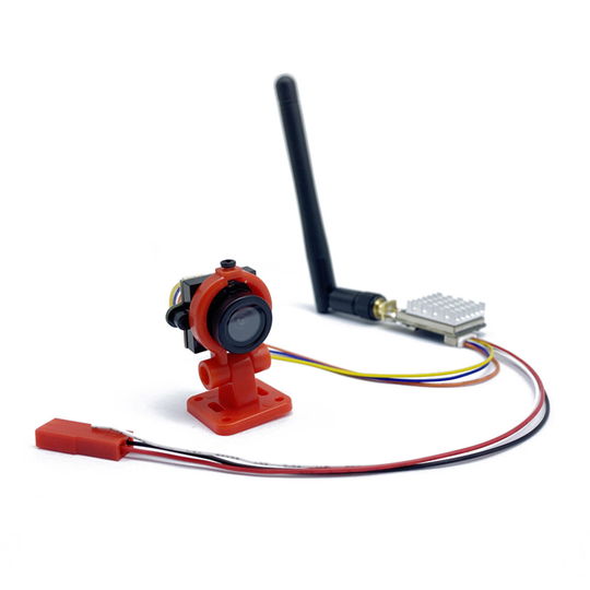 AIO VTX Kamera TX5823 5,8Ghz 40CH 600mW FPV-sändare + 700TVL 2,8mm CMOS 120° vidvinkelkamerastöd 2-3S batteri för RC-drö
