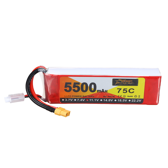 ZOP Power 11.1V 5500mAh 75C 3S LiPo Batteri XT60 Plugg för RC Drone