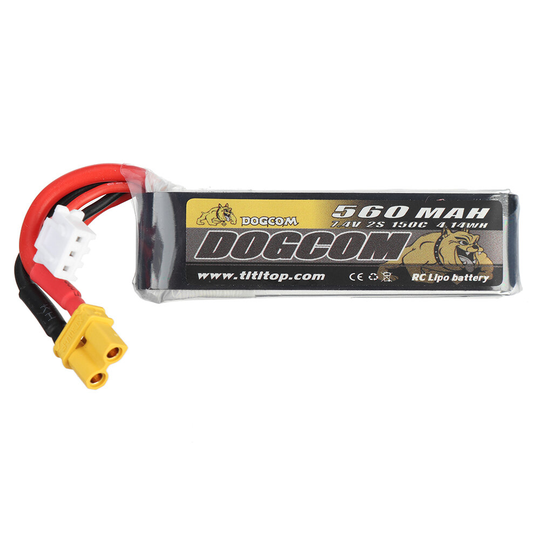 DOGCOM 7.4V/11.1V/14.8V 560mAh 150C 2S/3S/4S LiPo Battery XT60 Plug för RC Drone
