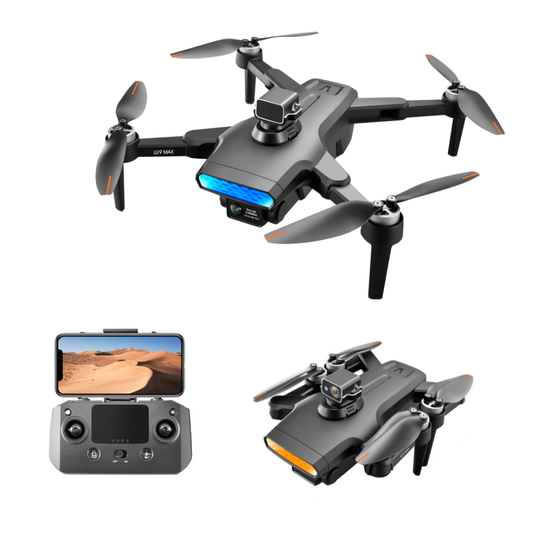 XLURC LU9 5G WIFI FPV GPS med 8K Dual Camera 360° Hinder Undvikande 64-färgs Gradient Ljus Borstlös RC Drone Quadcopter