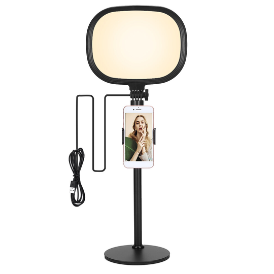 3200k~5600k LED Ring Light Flat Fill Lampa med stativ för YouTube Tiktok Video Live Broadcast Videoinspelning