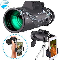 40 X 60 mm Monocular with Phone Clip and Tripod Waterproof Portable Durable Lightweight 7 m Multi-coated BAK4 Camping / Hiking Hunting Fishing / with Tripod Mount / Bird watching Lightinthebox