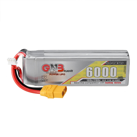 Gaoneng GNB 11.4V 6000mAh 100C 3S LiPo Batteri XT60 / XT90 / T Deans Plug för RC Drone
