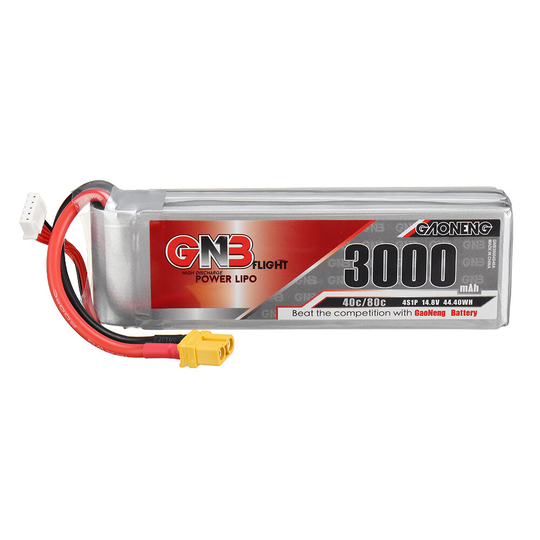 Gaoneng GNB 14.8V 3000mAh 40C 4S LiPo Batteri XT90 / XT60 / T Plug för FPV Racing Drone