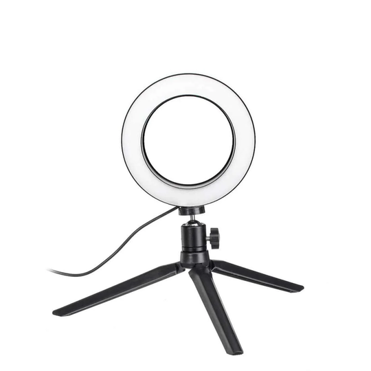 Selfie lamppu / Ring light (20 cm) ja jalusta