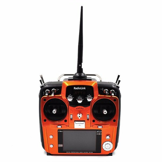 Radiolink AT10II 12CH RC-sändare och mottagare R12DS 2,4 GHz DSSS och FHSS Sprid Radio Fjärrkontroll för RC Drone / Fixe