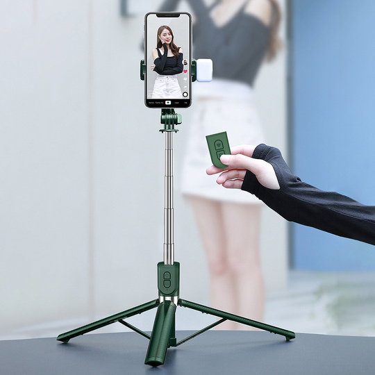 Selfie Stick Tripod W/ Fill Light bluetooth Trådlös fjärrkontroll Flexibelt telefonstativ