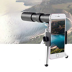 4k 10-300x40 hd zoom monocular telescope low night vision monocular scope with tripod smartphone holder portable waterproof sky observer for camping outdoor for kids beginners adults Lightinthebox