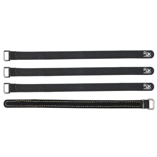 4stk RJXHOBBY 100-400mm Nylon Batteriband Metallspänne Svart för Lipo Batteri