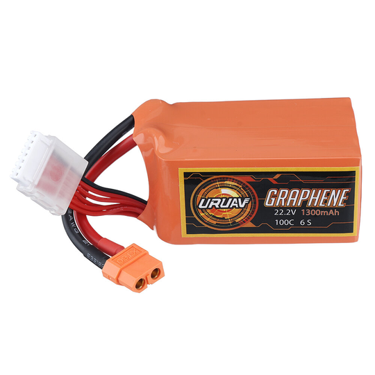 URUAV GRAPHENE 6S 22.2V 1300mAh 100C Lipo Battery XT60 Plug för RC Racing Drone