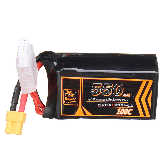 ZOP Power 14.8V 550mAh 100C 2S Lipo Batteri XT30 Plug för RC Racing Drone