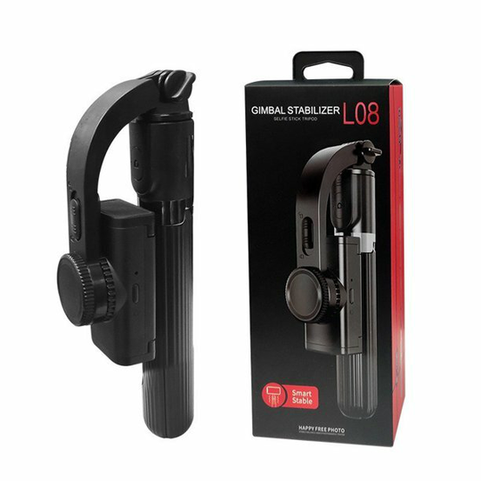 L08 Handhållen Gimbal Stabilizer Stativ För Mobiltelefon Smartphone Selfie Stick Hållare Justerbar Trådlös Video Record