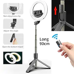 L07 35 Inch Selfie Stick Bluetooth Ring Light Professional Tripod Phone Stabilizer For iPhone14 pro 13 Samsung Go Pro Max Camera Lightinthebox