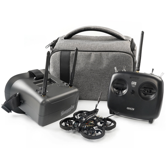 GEPRC TinyGO 1,6 tum 2S 4K Caddx Loris FPV inomhus Whoop + GR8 fjärrkontroll + RG1 skyddsglasögon RTF redo att flyga FPV