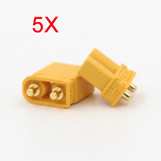 5X Amass XT30UPB XT30 UPB-plugg 2mm hankönskontaktkontaktdon för pluggar för RC Drone-flygbatteri