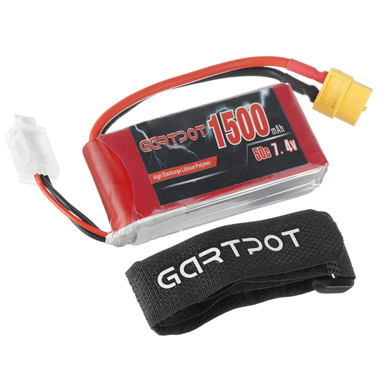 GARTPOT 7.4V 1500mAh 50C 2S XT60 Plug Lipo Batteri för RC Racing Drone