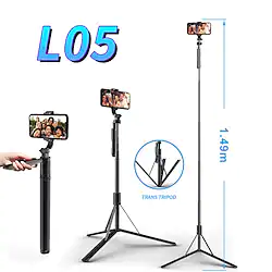 Selfie Stick Tripod for iphone Samsung Galaxy Extendable Selfie Stick with Wireless Remote and Tripod Stand Portable Lightweight Compatible with iPhone 13 13 Pro and Smartphone Lightinthebox