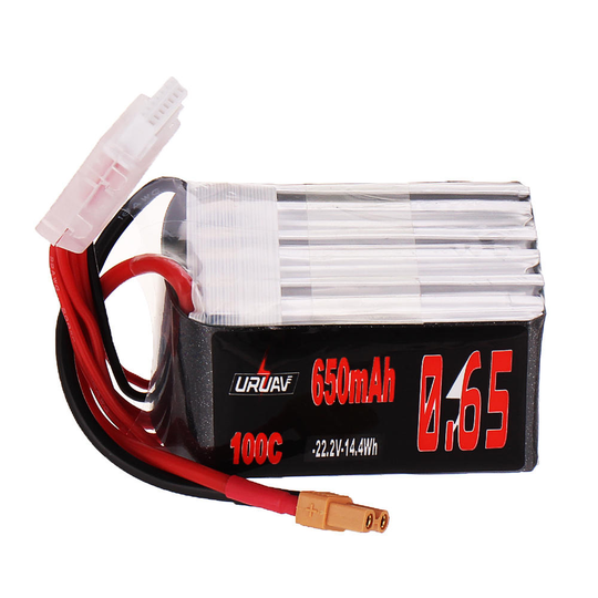 URUAV 22.2V 650mAh 100C 6S Lipo Batteri XT30 Plug för RC Racing Drone