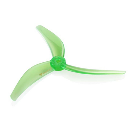 2 par AZURE POWER Johnny 5 tum 3-blad CW CCW Propeller för Freestyle FPV Racing RC Drone