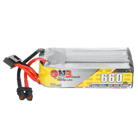 Gaoneng GNB 15.2V 660mAh 90C 4S LiPo -batteri XT30 Plug för FPV Racing Drone