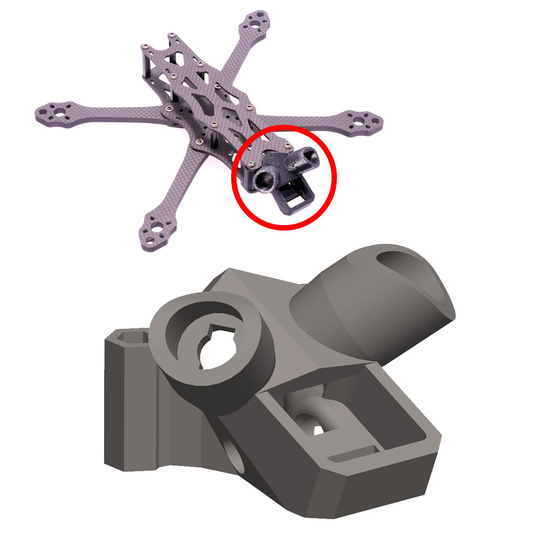 3D-tryckt TPU T Type Antenn GPS Monteringssäte för Caddx DJI Air Unit BN180 GPS Modul ImpulseRC Apex HD FPV Racing Drone