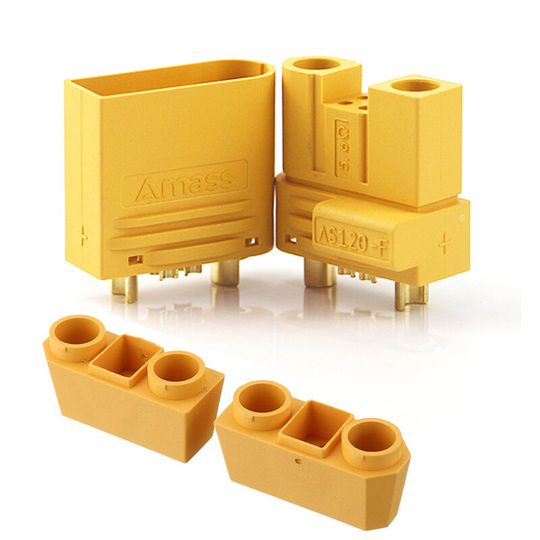 1 par Amass AS120 Hane Hona Plug Connector Resistance Adapter Plug for RC Model FPV Racing Drone Lipo Batteri Multirotor