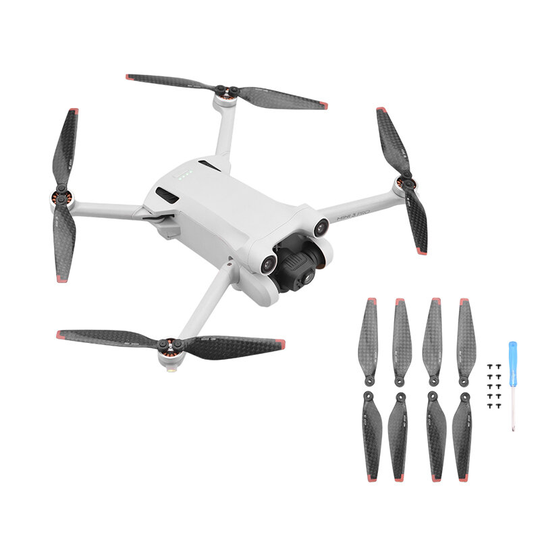 6030F Quick-Release kolfiber hopfällbar propeller propeller blad set 8 st för DJI Mini 3 PRO RC Drone Quadcopter