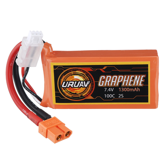 URUAV GRAPHENE 2S 7.4V 1300mAh 100C Lipo Battery XT60 Plug för RC Racing Drone