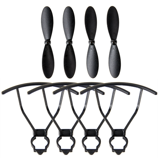 Eachine E61 E61HW RC Drone Quadcopter Reservdelar Propeller Props Guard with Blade Set 4st