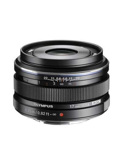 Olympus m.zuiko digital 17mm f/1.8 - musta + cashback