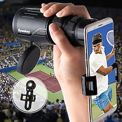 Eyeskey 8-24 X 42 HD Zoom Monocular BAK4 Prism with Smartphone Holder Camera Low Night Vision Multi-Resistant Coating Hiking Outdoor Hunting and Fishing Silicon Rubber Spectralite ABSPC Lightinthebox