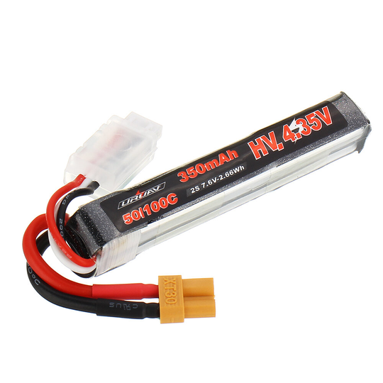 URUAV 7.6V 350mAh 50C / 100C 2S HV 4.35V Lipo-batteri för Beta75X RC FPV Racing Drone