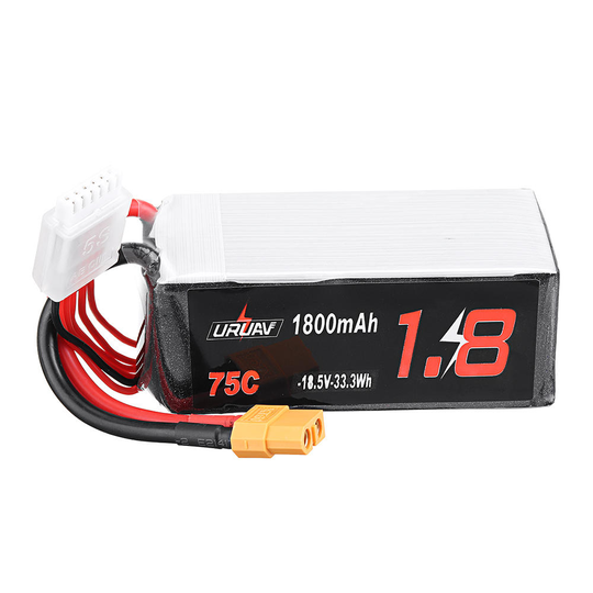 URUAV 18.5V 1800mAh 75C 5S Lipo Batteri XT60 Plug för RC Drone