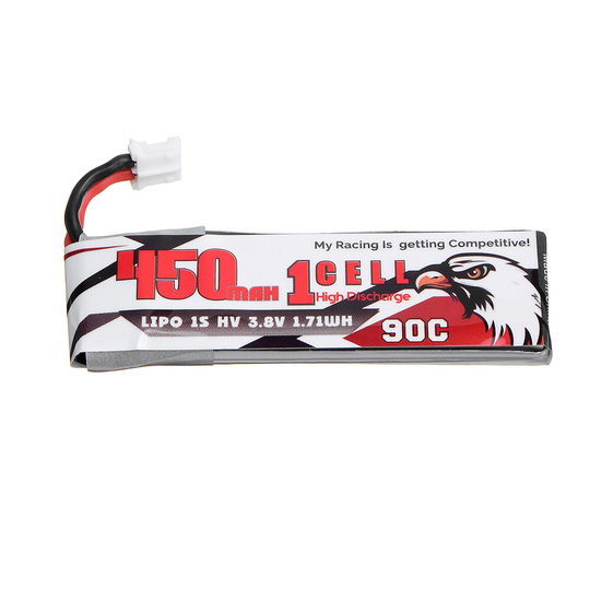CODDAR 3.7V 450mAh 90C 1S Lipo Batteri PH2.0 Plug för RC Racing Drone