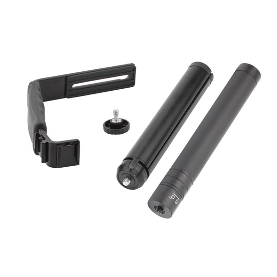 L-stil handhållen Gimbal expansionsadapterhållarehållare W / stativförlängningsstav för DJI Osmo mobil 2/3