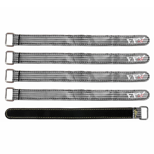 5PCS FPV AF 250x20mm 3M Fibermetall / plastlås Batterilimmar för RC Drone