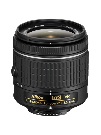 Nikon af-p dx nikkor 18-55mm f/3.5-5.6g vr -objektiivi