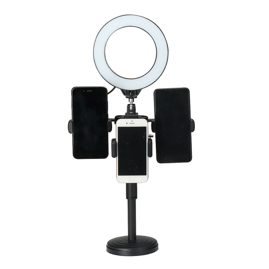 3200K-5800K Desktop Live Stream Selfie Make-up LED Ring Light Fill-in Light Clip Telefonhållare Tik Tok Youtube Video