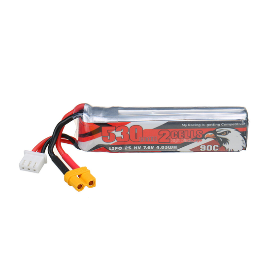 CODDAR 7.6V 530mAh 90C 2S HV Lipo-batteri XT30 Plug för RC Drone