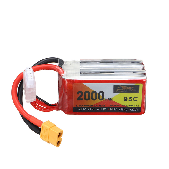 ZOP Power 14,8V 2000mAh 95C 4S LiPo Batteri XT60 Plugg för RC Drone