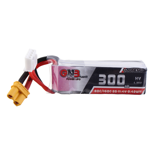 Gaoneng GNB 11.4V 300mAh 80C 3S XT30 Plug Lipo Batteri för URUAV UR85 / UR85HD Mobula7 HD Sailfly-X RC Drone