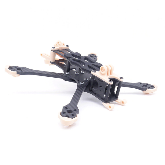 STEELE5 PLUS 220 mm hjulbas 5 mm armtjocklek kolfiber X typ 5 tums ramkit Stöd VISTA / DJI luftenhet för RC Drone FPV Ra