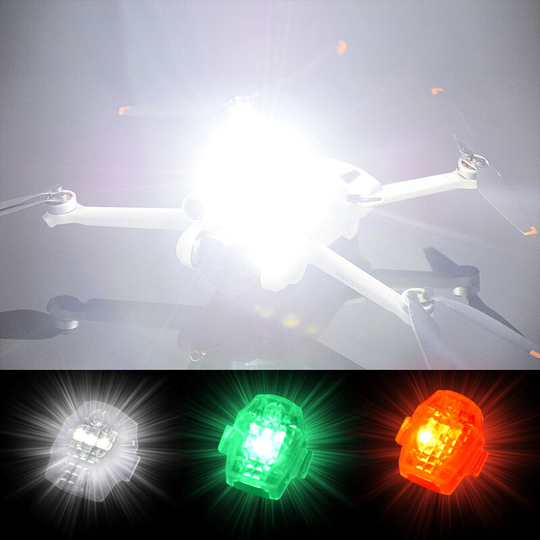 Night Flying LED Flash Ljus Varningssignal Lampa AntiCollision Strobe Blinker för DJI Mini 3 PRO / Mini 2 / AIR 2S / DJI