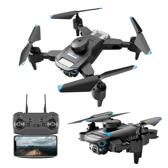 S69 WIFI FPV med 4K 480P Dual Camera Hinder Undvikande Höjdhållningsläge 15 minuter Flygtid Fällbar RC Drone Quadcopter