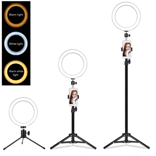 5500K 72 LED-ringljus Rund Selfie-kamera Video Makeup Spegel Ljus Lampa Ljus med hållare